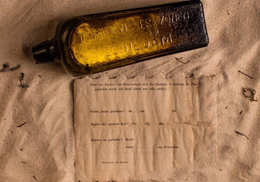 The world’s oldest message in a bottle was found. The bottle was discovered by a couple walking on a beach in Western Australia.