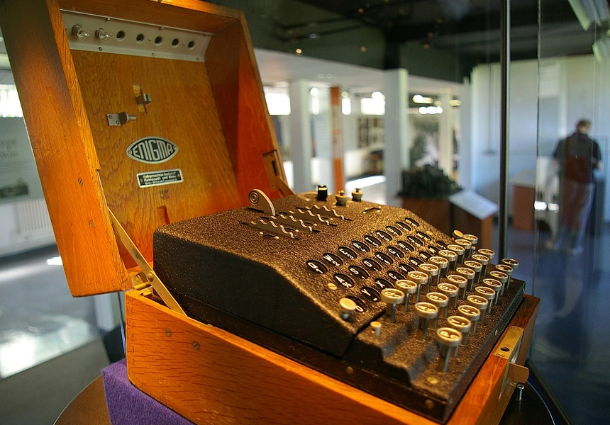 The Enigma machine, used by the Germans to encrypt messages in the Second World War, was stolen from Bletchley Park, Buckinghamshire and a ransom was demanded for its return.