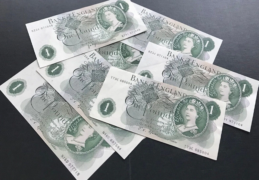 The Bank of England pound note, first introduced on 12th March 1797, ceased to be legal tender in Britain at midnight.