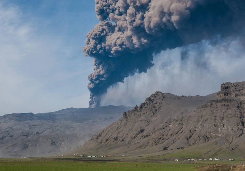Eyjafjallajökull volcano in Iceland sent ash plumes into the skies that spread and disrupted air traffic across northern and central Europe.
