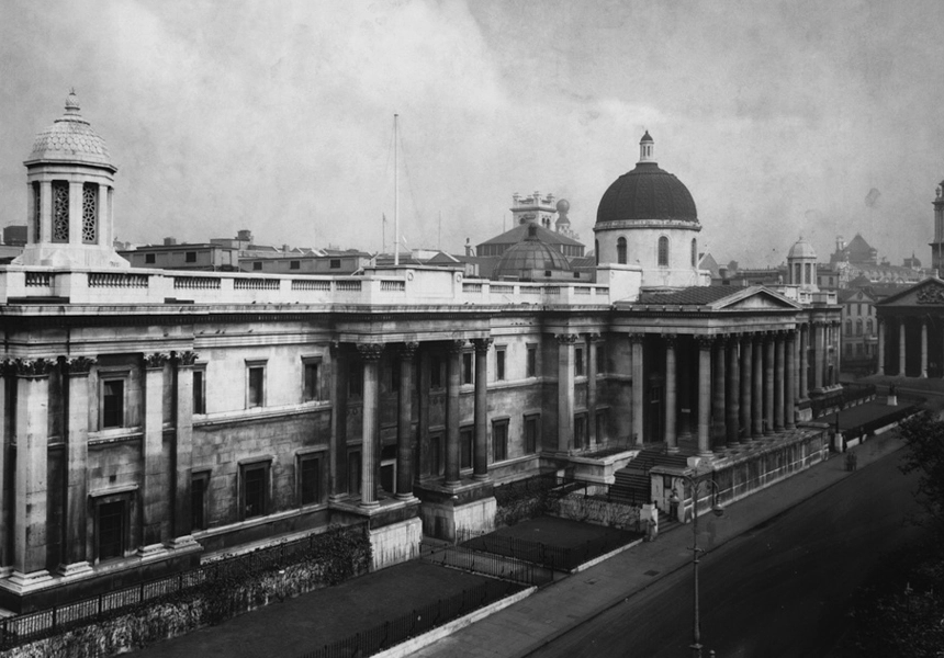 The National Gallery in Trafalgar Square, London opened to the public. It houses a collection of more than 2,300 paintings dating from the mid-13th century to 1900.