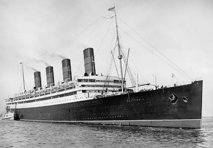 The new, and at that time the largest Cunard ocean liner, RMS Aquitania weighing 45,647 tons, set sails on her maiden voyage from Liverpool to New York City.