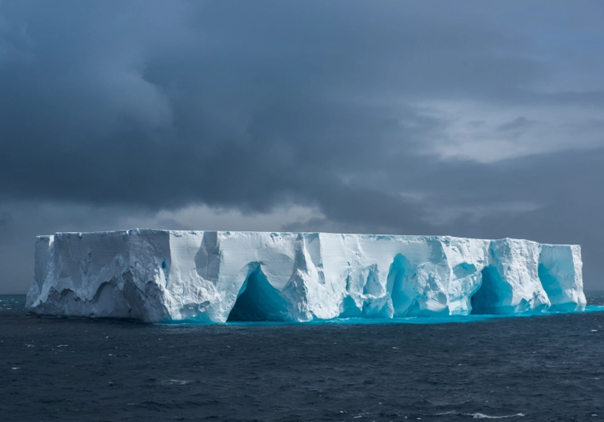 Iceberg A-68 broke from the Larsen C Ice Shelf, along the east coast of the Antarctic Peninsula. At the time, it was the largest iceberg in the world and the sixth-largest berg in three decades of records.