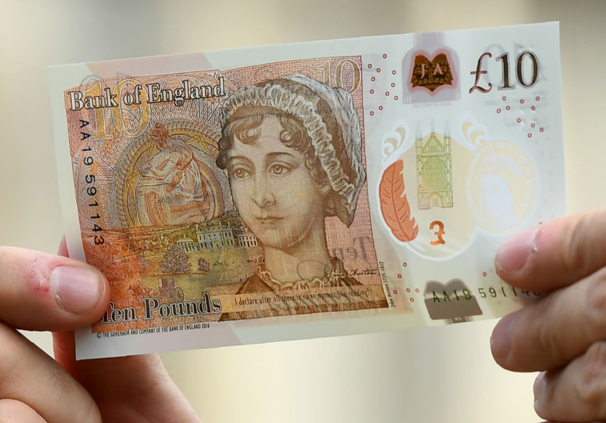 It was announced that the Pride and Prejudice author Jane Austen would feature on the next £10 note avoiding a long-term absence of women represented on banknotes.