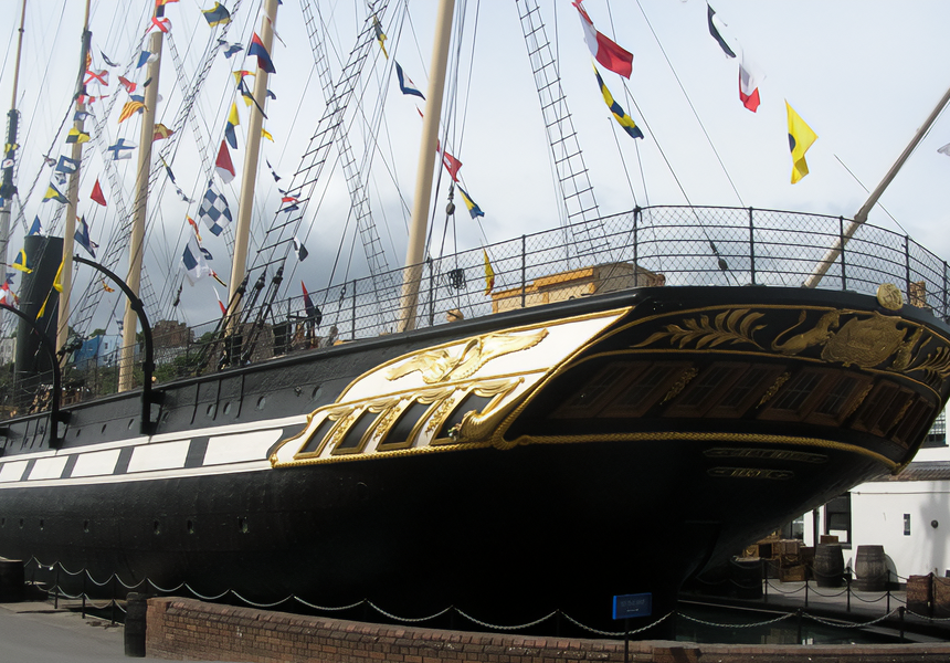 The SS Great Britain, (the first iron ship designed by Brunel), sailed from Liverpool on her maiden voyage. She is now restored and can be viewed at the Great Western Dockyard in Bristol.