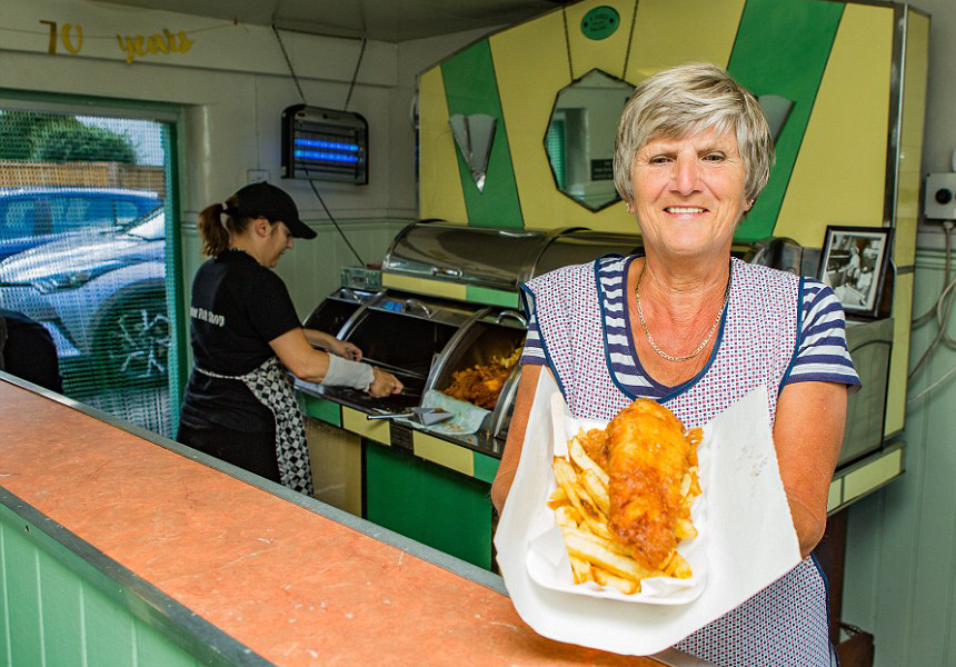 'Upton Chippie' in Gainsborough, which uses a coal-fired range and a 66 year old batter recipe, was listed alongside the finest restaurants in Britain in the Good Food Guide.