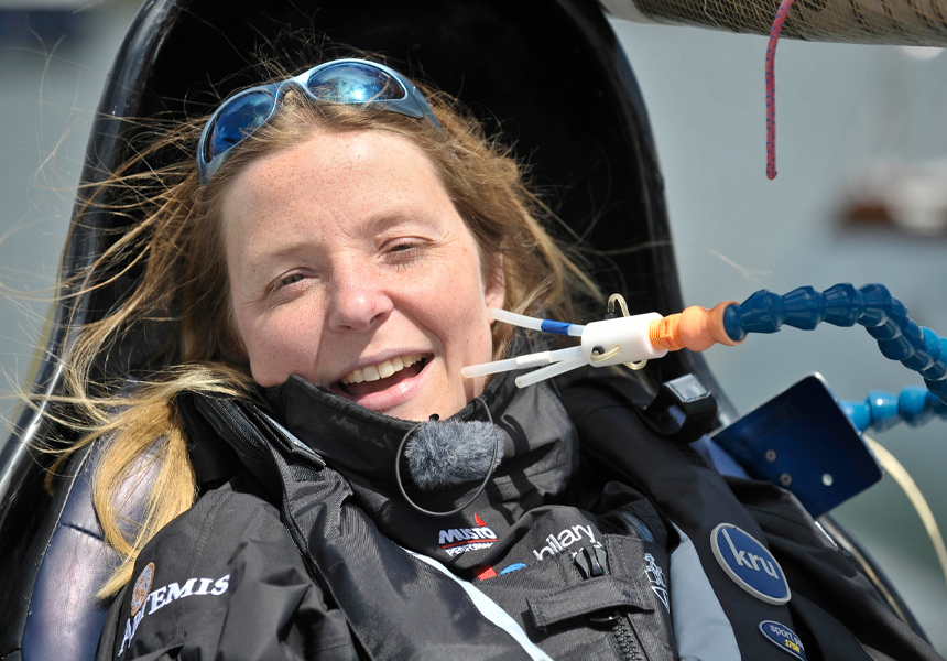 Hilary Lister, from Kent, became the first quadriplegic sailor to cross the English Channel. She achieved this by using controls powered by her breath to navigate her boat and made the crossing in six hours thirteen minutes.