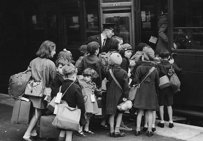 The great evacuation of children from British cities began. With the Second World War four days away, thousands of youngsters were moved to the country to avoid anticipated German bombing.