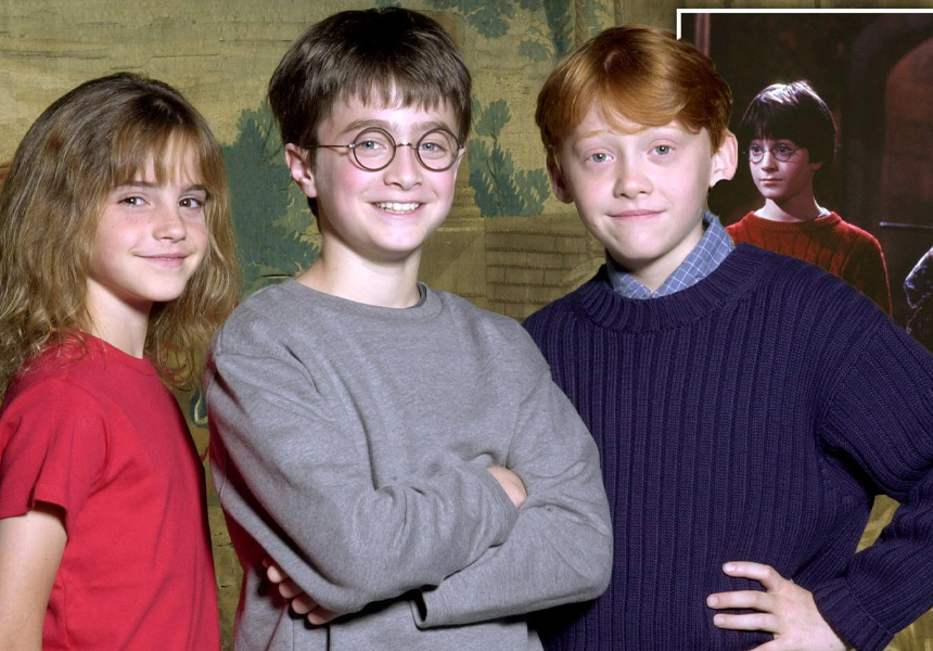 The first Harry Potter film “Harry Potter and the Philosopher’s Stone” premiered in Leicester Square, London introducing young stars Daniel Radcliffe, Rupert Grint and Emma Watson.