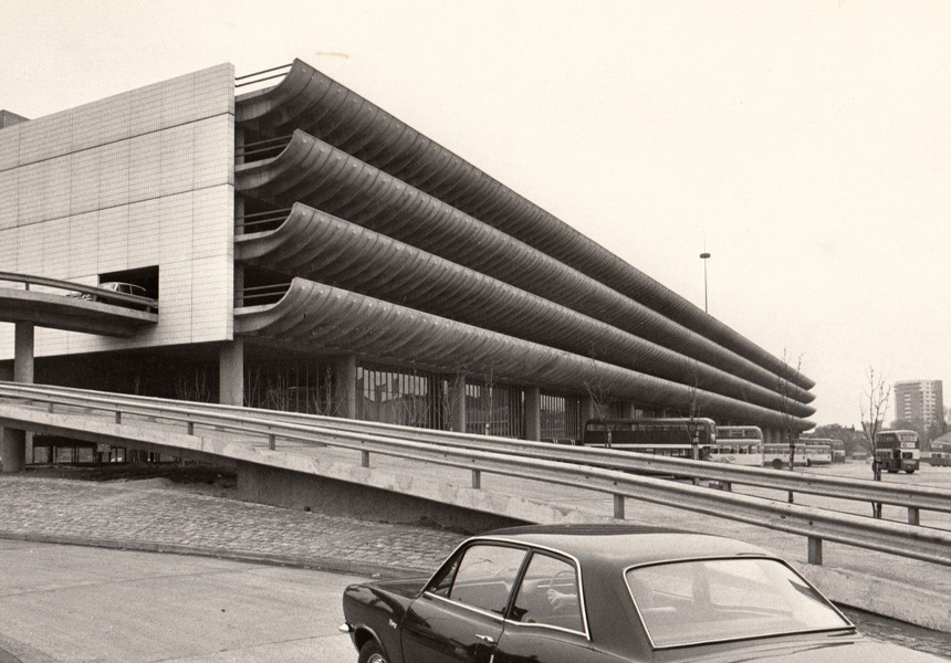 The opening of Preston Bus Station, one of the largest in Western Europe. Threatened with demolition since the year 2000, campaigns and applications were made numerous times to save the building.