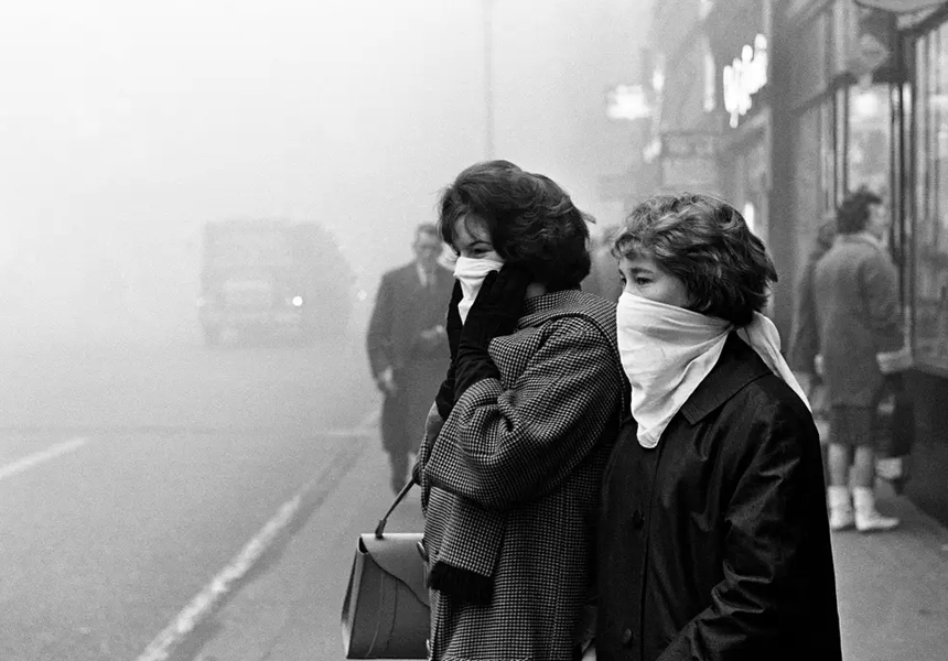 A lethal fog began to cover London, lasting for five days, causing the term “smog” to be termed – a combination of smoke and fog.