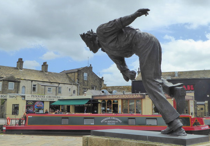 England and Yorkshire fast bowler Fred Trueman announced his retirement. A bronze statue of him (pictured) is in the canal basin at Skipton, North Yorkshire, the town where he lived for many years.