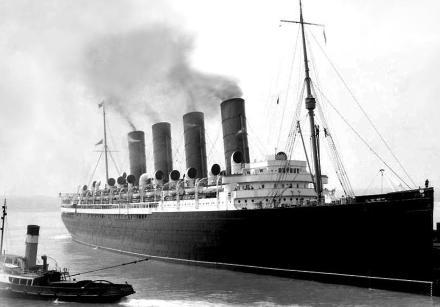 Cunard Line’s RMS Mauretania, sister ship of RMS Lusitania, set sail on her maiden voyage from Liverpool to New York City. The Mauretania's maiden voyage was a challenging one due to the harsh weather, which included high winds, large seas, and squalls.