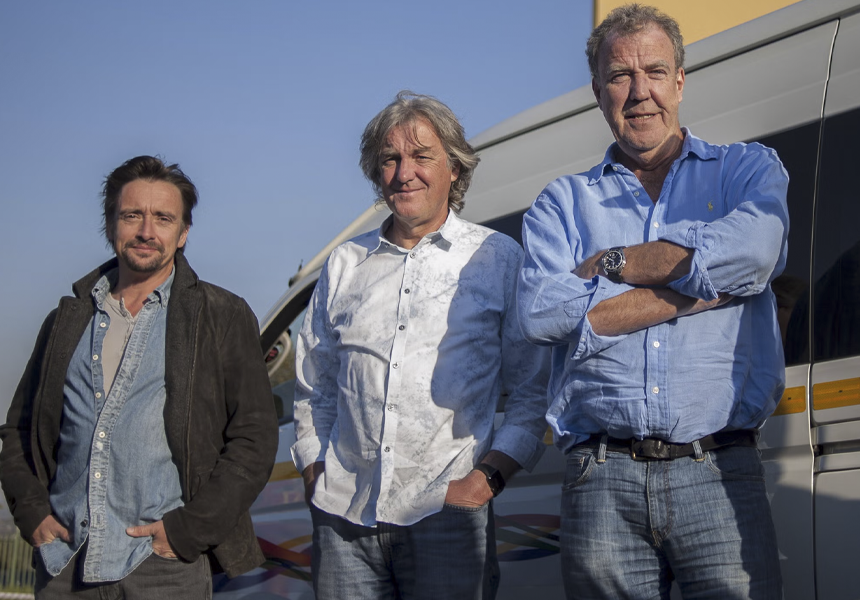 Motoring TV series "The Grand Tour" premieres on Amazon Prime Video, starring Jeremy Clarkson, Richard Hammond and James May.