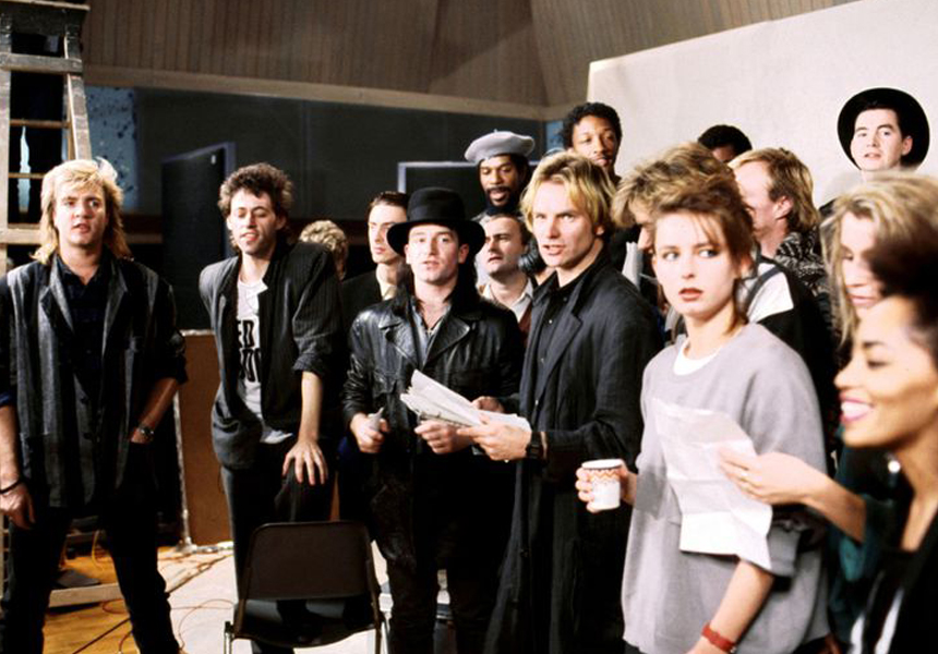 The cream of the British pop world including Bono, George Michael, Boy George, Paul Young and Sting gathered to record the historic Do They Know It’s Christmas? as Band Aid.