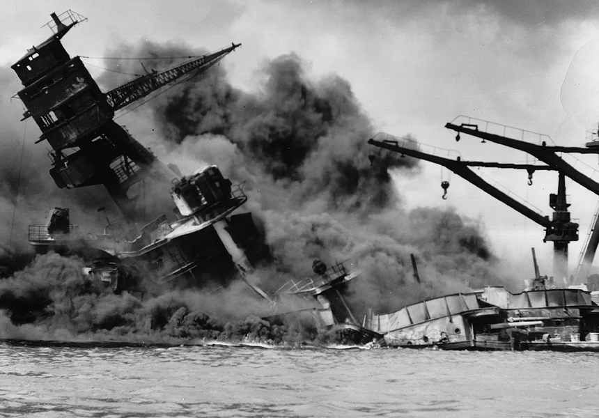 Pearl Harbor was attacked. The Imperial Japanese Navy used 353 planes to attack the US fleet at Hawaii’s Pearl Harbor Naval Base. The attack killed 2,403 people.