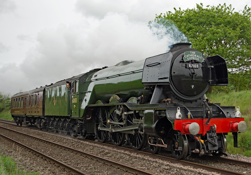 The Flying Scotsman, (engine no. 60103) and the first steam engine to be officially recorded at 100mph carried its first passengers, after a 10 year restoration that cost £4.2M. Test run services were carried out on the East Lancashire Railway, between Bury and Rawtenstall, for two successive weekends.