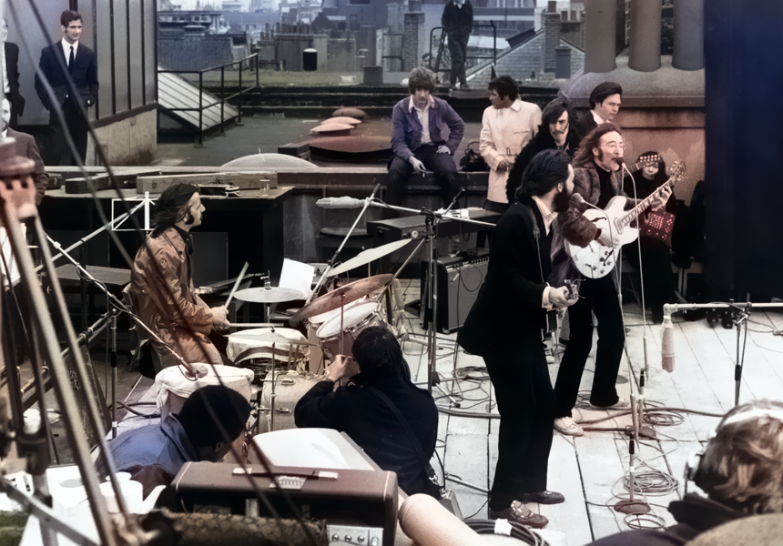 The Beatles made a media splash when they played an unannounced gig on the roof of the Apple Corps building in London. The lunchtime set marked the legendary band’s final live performance.