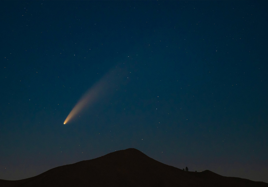 Halley’s Comet was last seen from Earth. It only orbits the Earth once every 75 to 76 years. Halley’s Comet is expected to pass over Earth again on July 26, 2061.