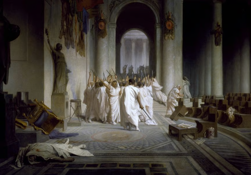 Julius Caesar was assassinated. It happened during a Senate meeting in Rome where senators stabbed him 23 times because they believed Caesar was undermining the Roman Republic.