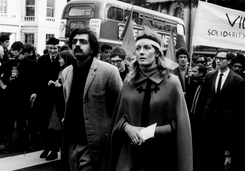 More than 200 people were arrested after demonstrators clashed in an anti Vietnam war protest outside the US embassy in London.